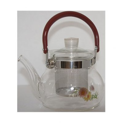 Glass Tea / Coffee Carafe pitcher with Silver plate stand & candle warmer.  - TeaRange